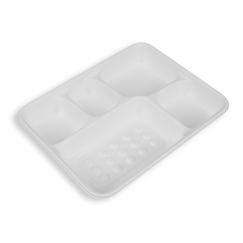 Bagasse compartment trays are ideal for hot or cold foods