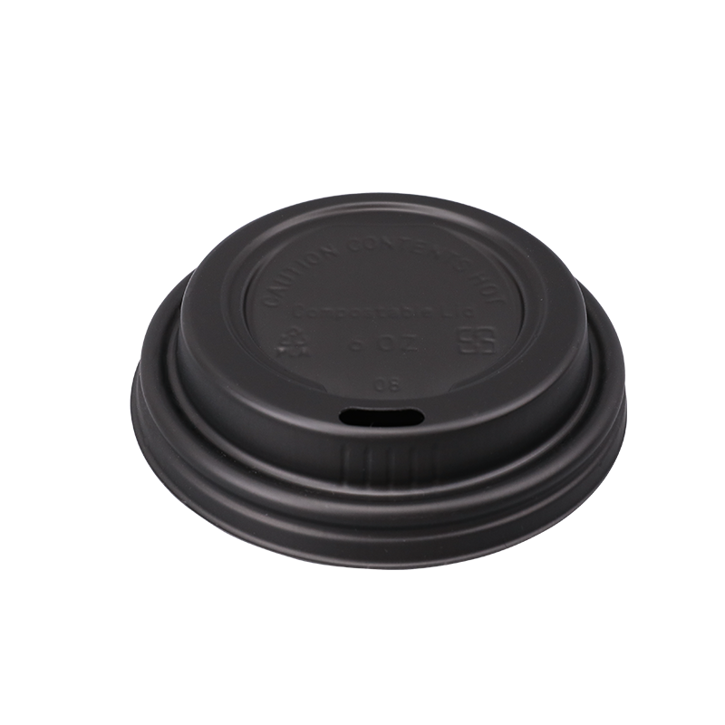 80mm Flat Coffee Cup Compostable CPLA Lids