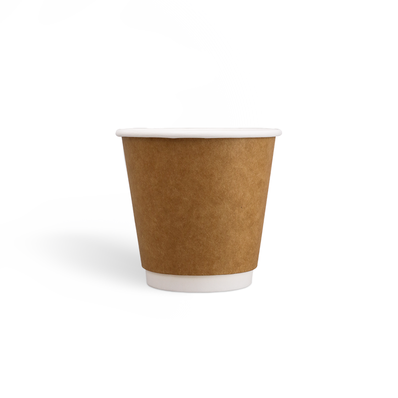 E8oz PE Coating Double Wall Kraft Coffee Cups