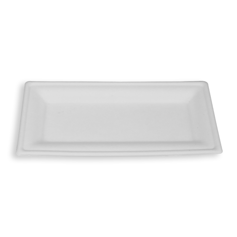 10.2*5.1'' Biodegradable Sugarcane Bagasse Long Plates