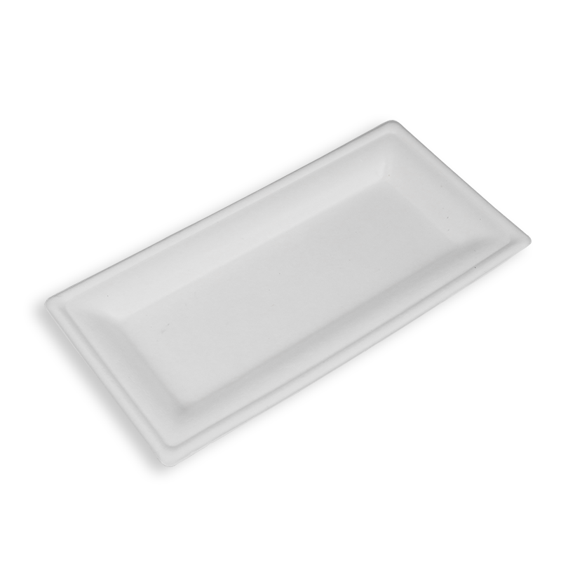 10.2*5.1'' Biodegradable Sugarcane Bagasse Long Plates