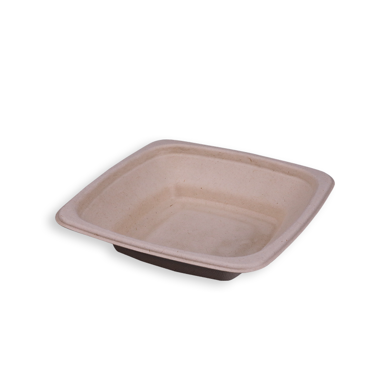 16oz Biodegradable Sugarcane Bagasse Square Bowls