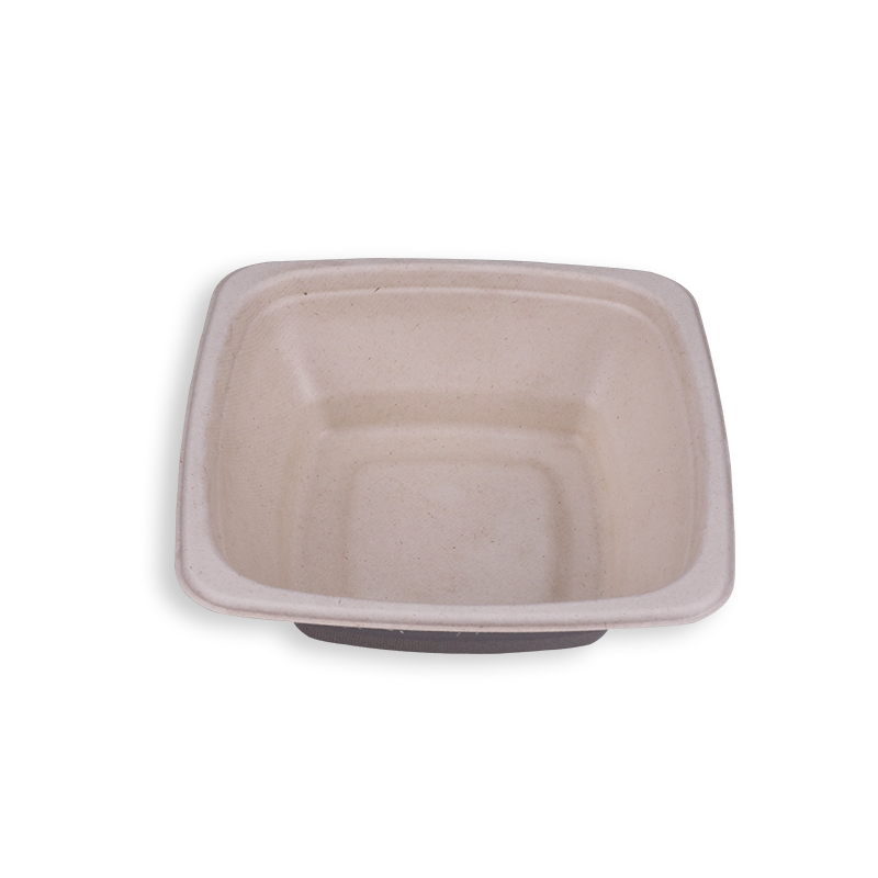 24oz Biodegradable Sugarcane Bagasse Square Bowls