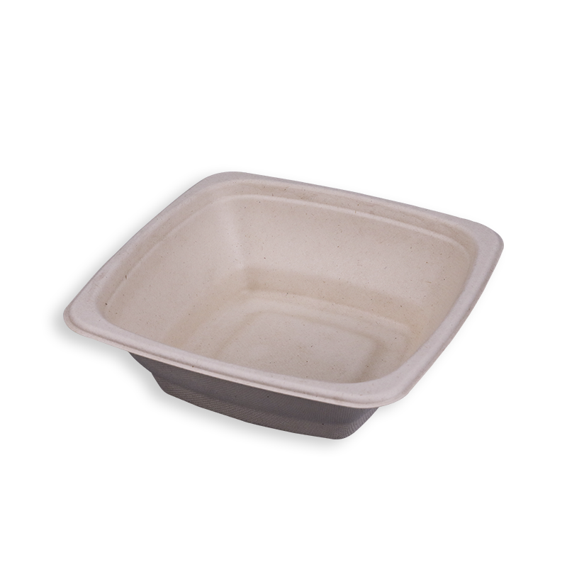 24oz Biodegradable Sugarcane Bagasse Square Bowls