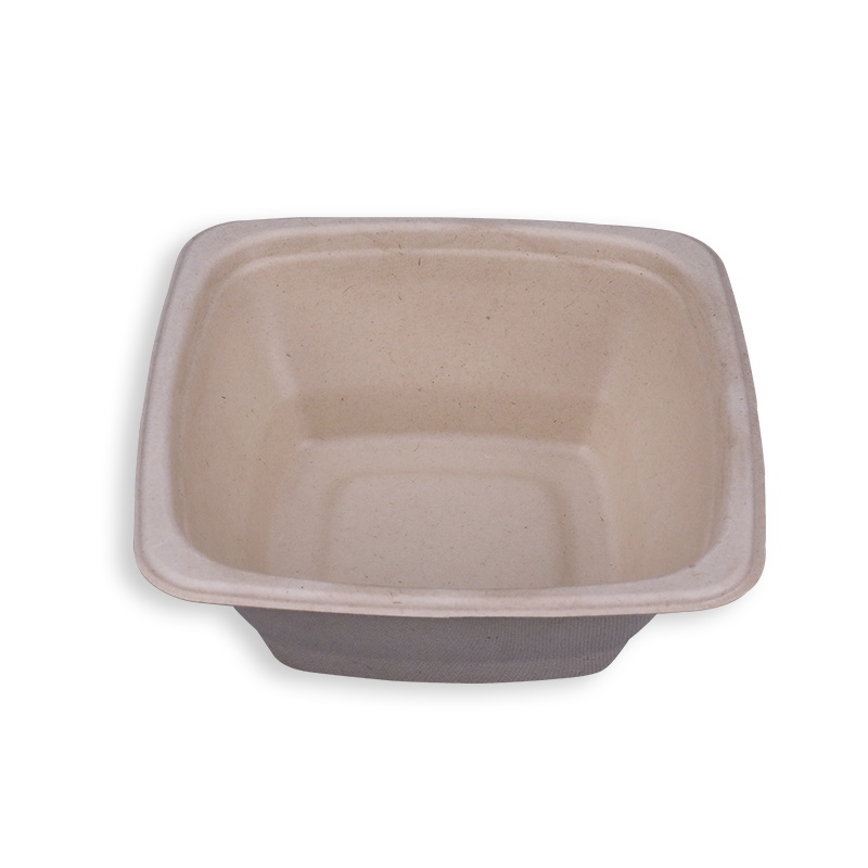 32oz Biodegradable Sugarcane Bagasse Square Bowls