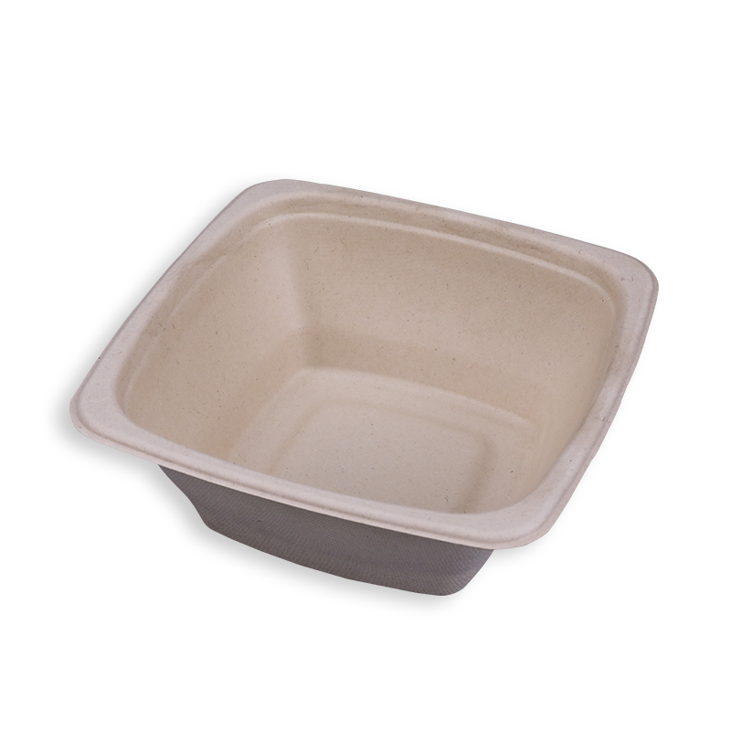 32oz Biodegradable Sugarcane Bagasse Square Bowls