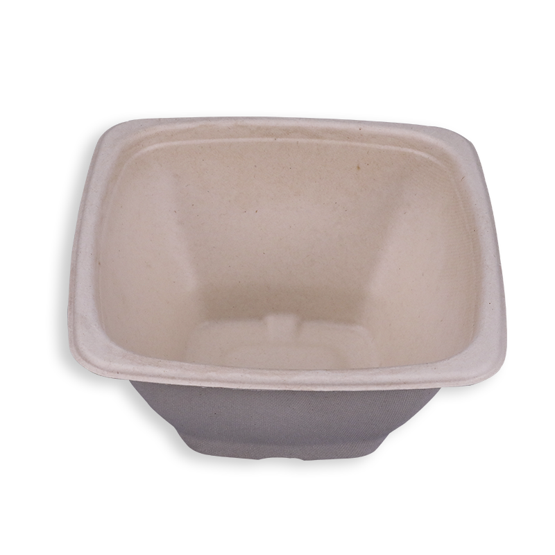 40oz Biodegradable Sugarcane Bagasse Square Bowls