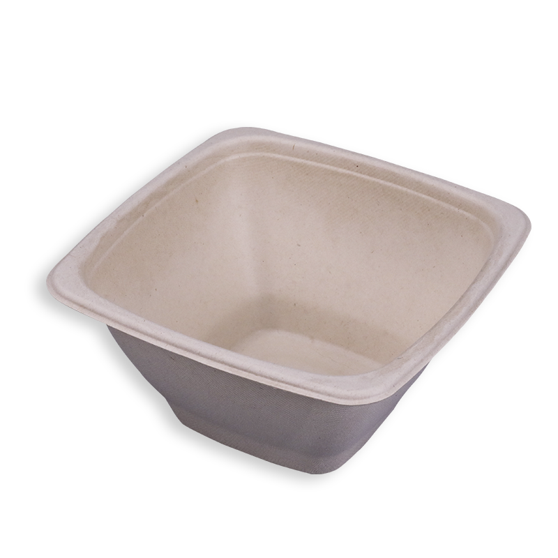 40oz Biodegradable Sugarcane Bagasse Square Bowls