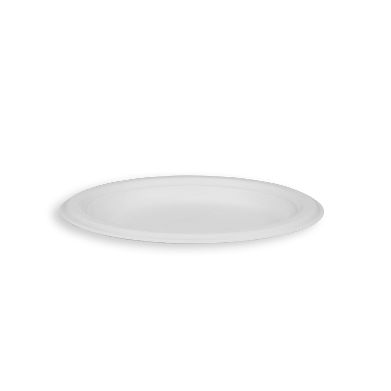 7'' Biodegradable Sugarcane Bagasse Round Plates