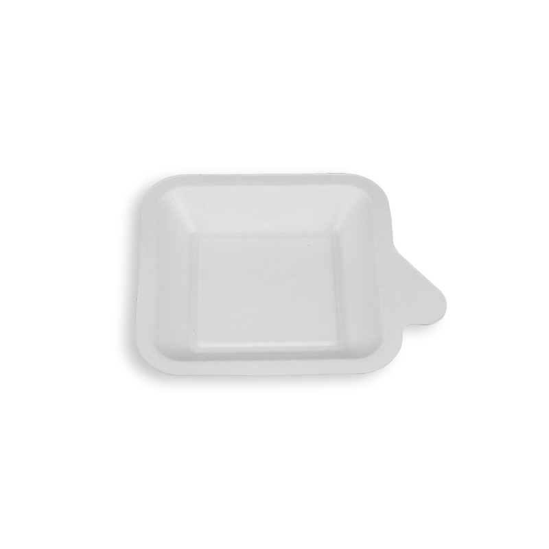 5.2*4.4'' Biodegradable Sugarcane Bagasse Cake Trays