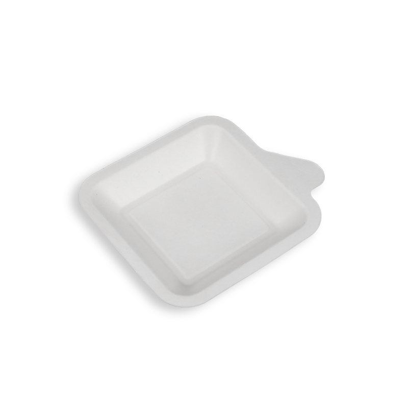 5.2*4.4'' Biodegradable Sugarcane Bagasse Cake Trays
