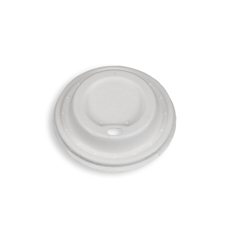 80mm Biodegradable Sugarcane Bagasse Coffee Lids