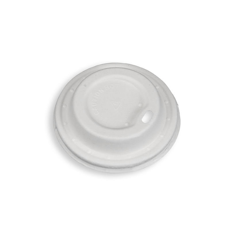 80mm Biodegradable Sugarcane Bagasse Coffee Lids