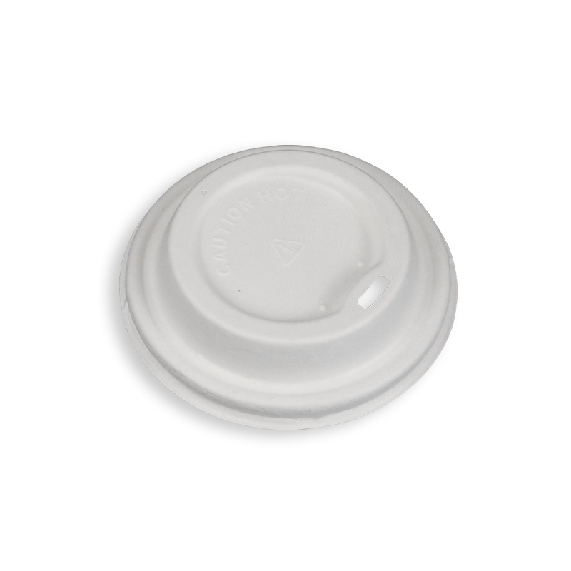 90mm Biodegradable Sugarcane Bagasse Coffee Lids