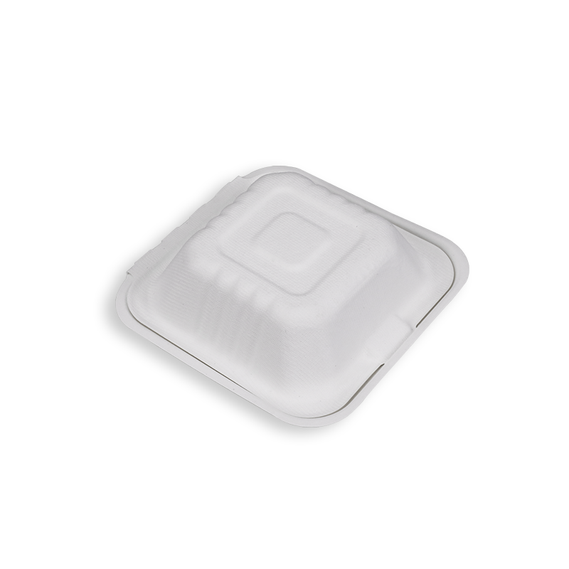 6'' Biodegradable Sugarcane Bagasse Clamshells