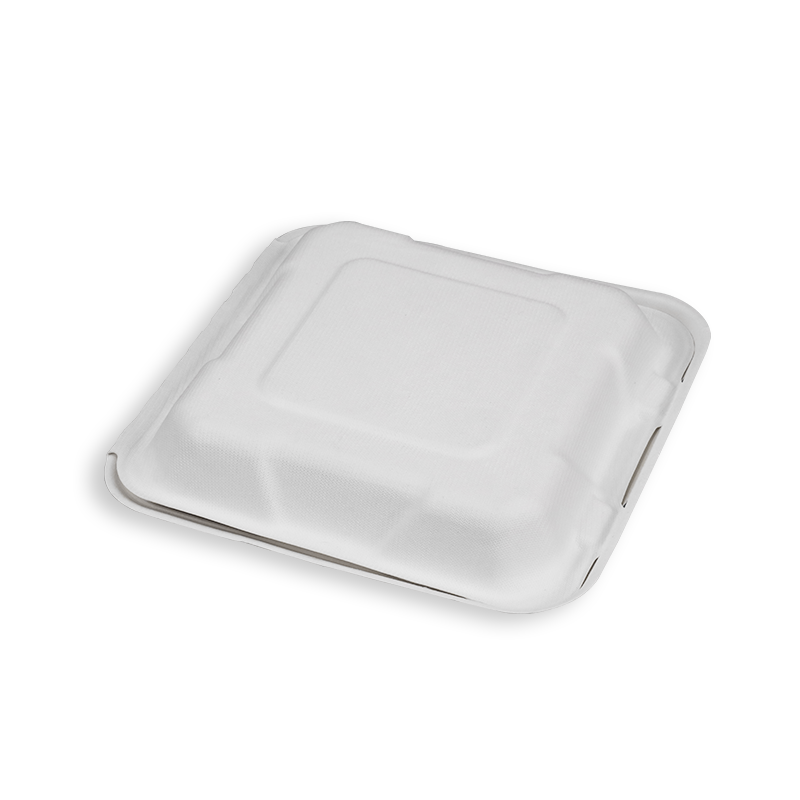 8'' Biodegradable Sugarcane Bagasse Clamshells