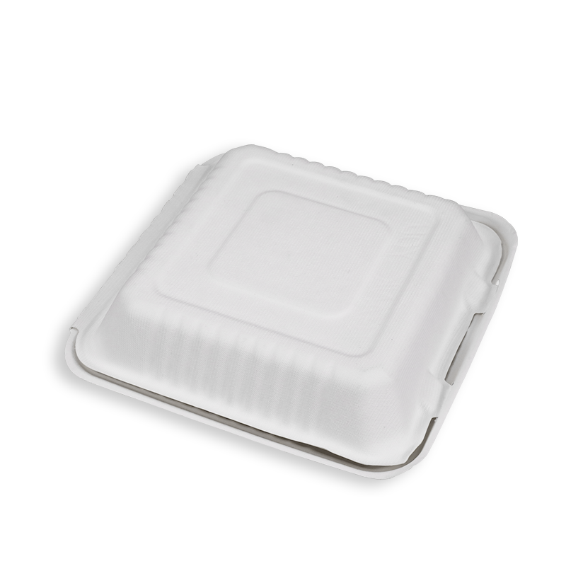 9'' Biodegradable Sugarcane Bagasse Clamshells