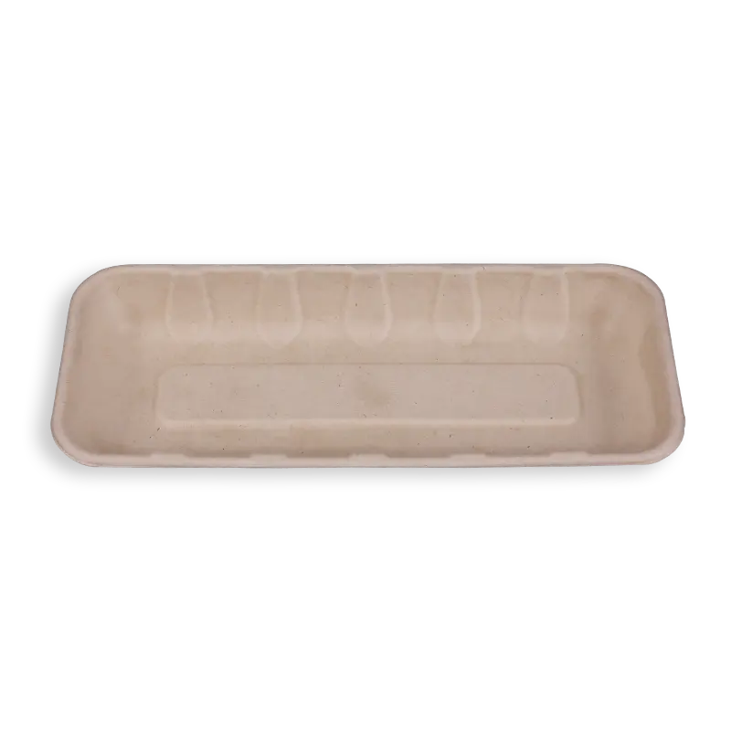 10.1*4.4'' Biodegradable Sugarcane Bagasse Long Trays