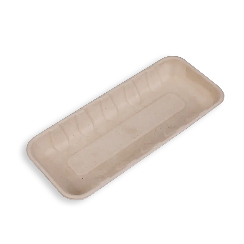 10.1*4.4'' Biodegradable Sugarcane Bagasse Long Trays