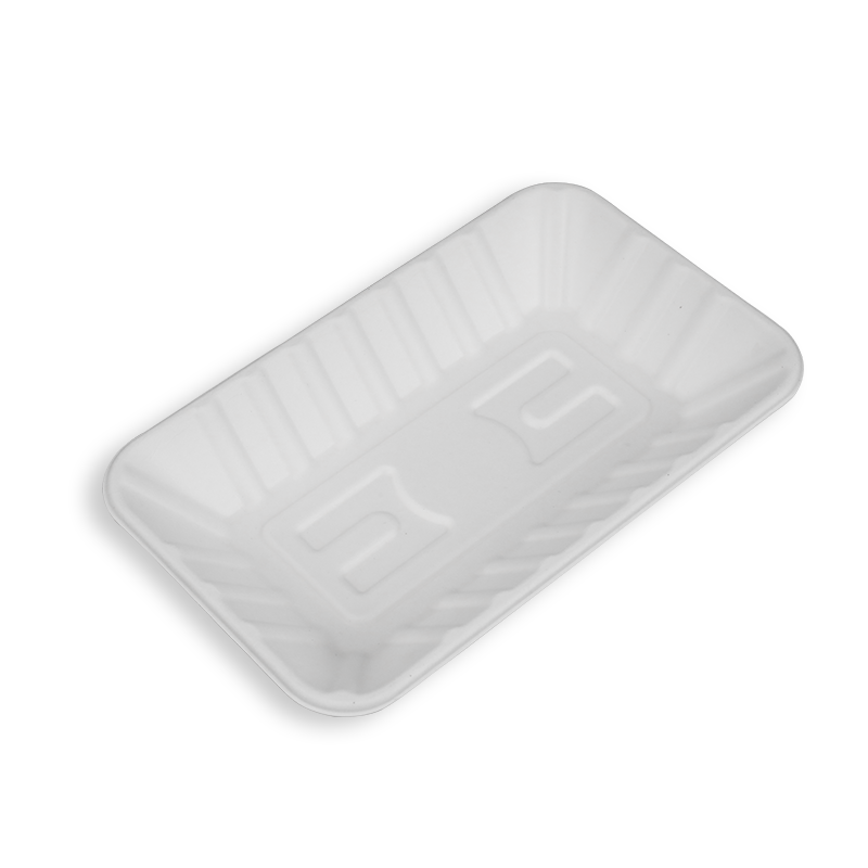 8.6*5.3'' Biodegradable Sugarcane Bagasse Long Trays