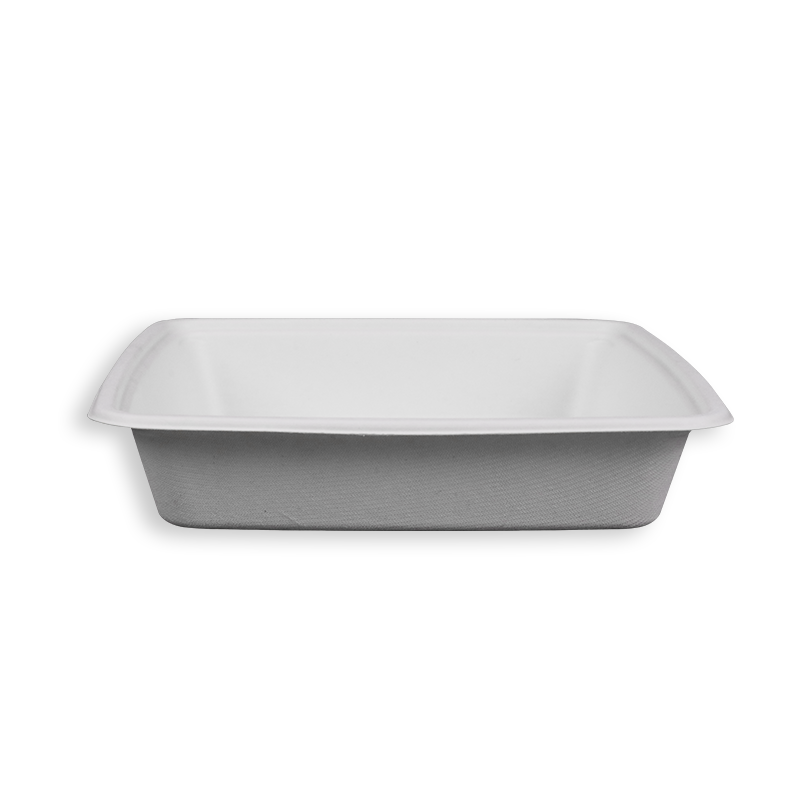 9'' Biodegradable Sugarcane Bagasse Square Trays