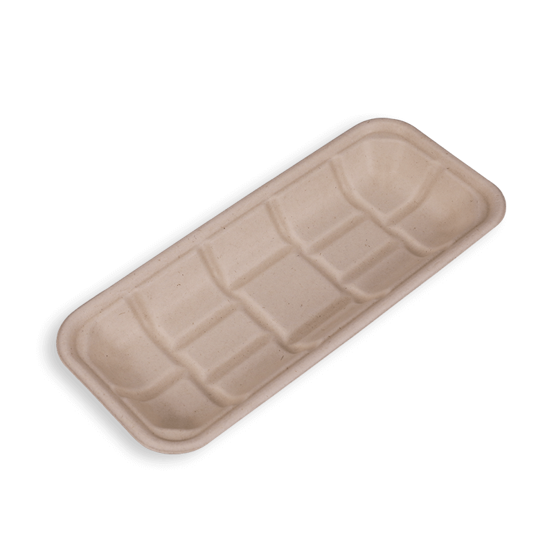 10.2*4.5'' Biodegradable Sugarcane Bagasse Long Trays