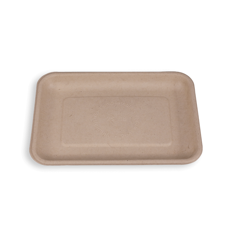 7.9*5.5'' Biodegradable Sugarcane Bagasse Long Trays