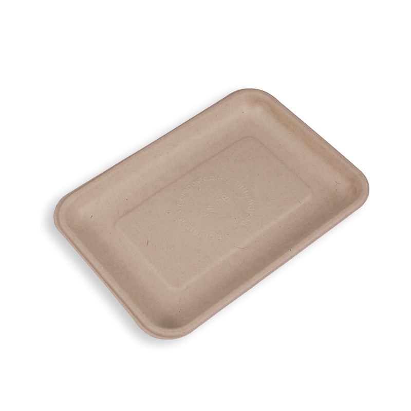 7.9*5.5'' Biodegradable Sugarcane Bagasse Long Trays