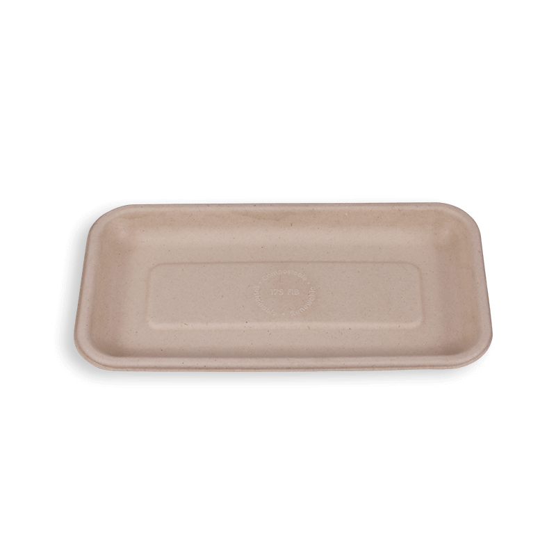 8.3*4.3'' Biodegradable Sugarcane Bagasse Long Trays