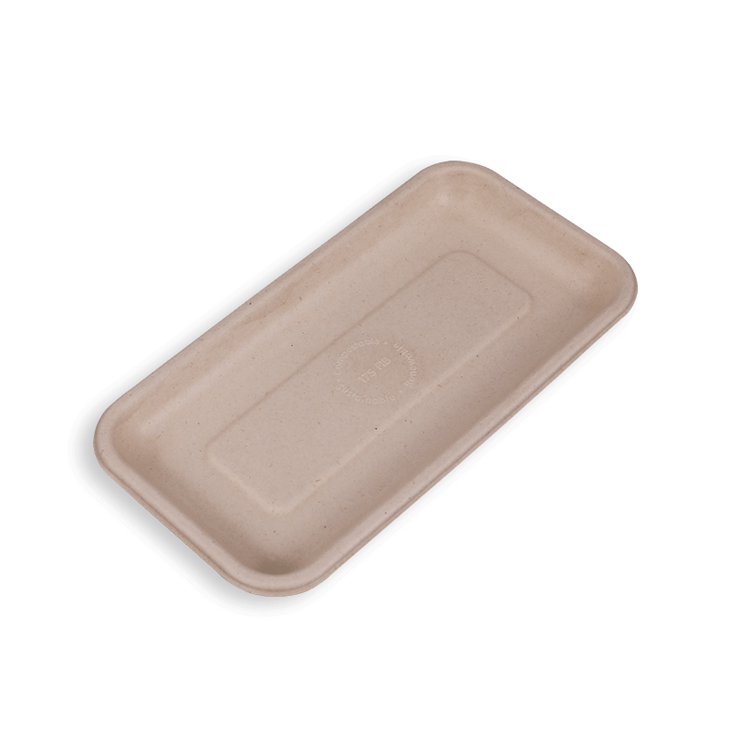 8.3*4.3'' Biodegradable Sugarcane Bagasse Long Trays