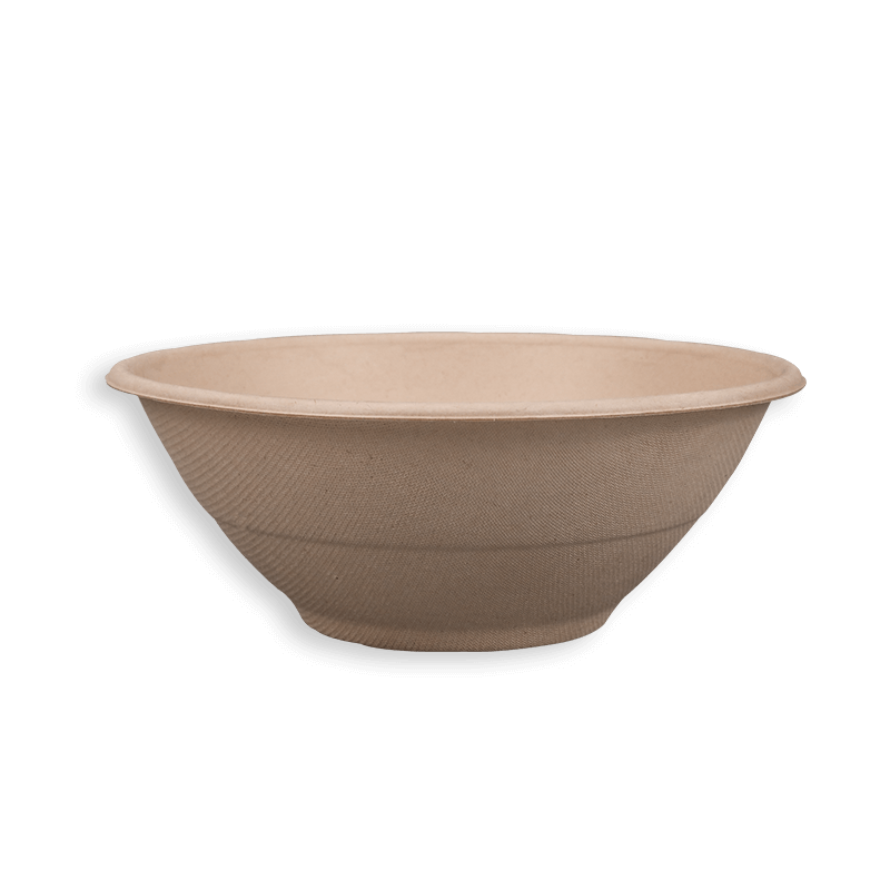 40oz Biodegradable Sugarcane Bagasse Round Bowls