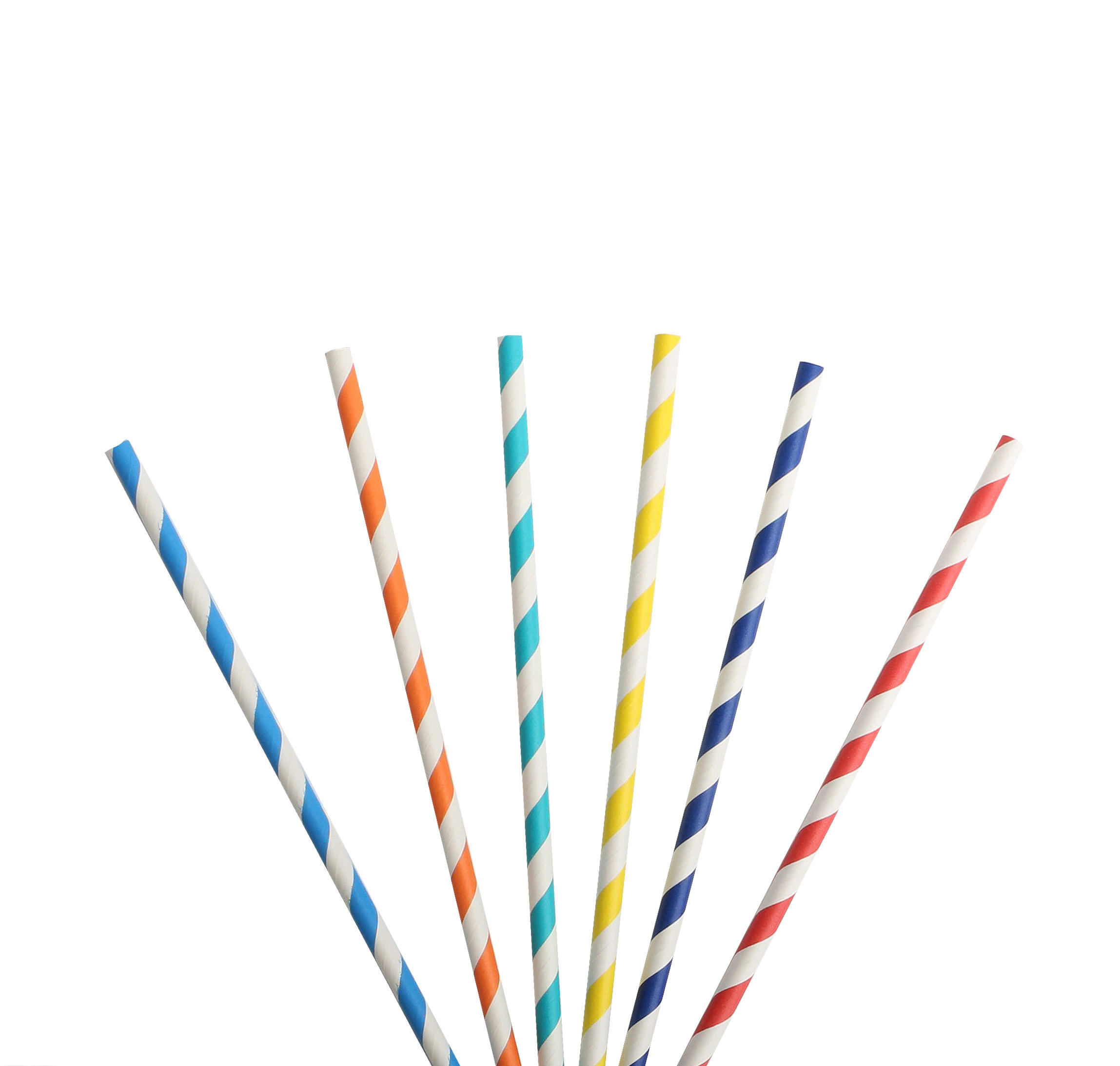 Disposable Striped Paper Straws