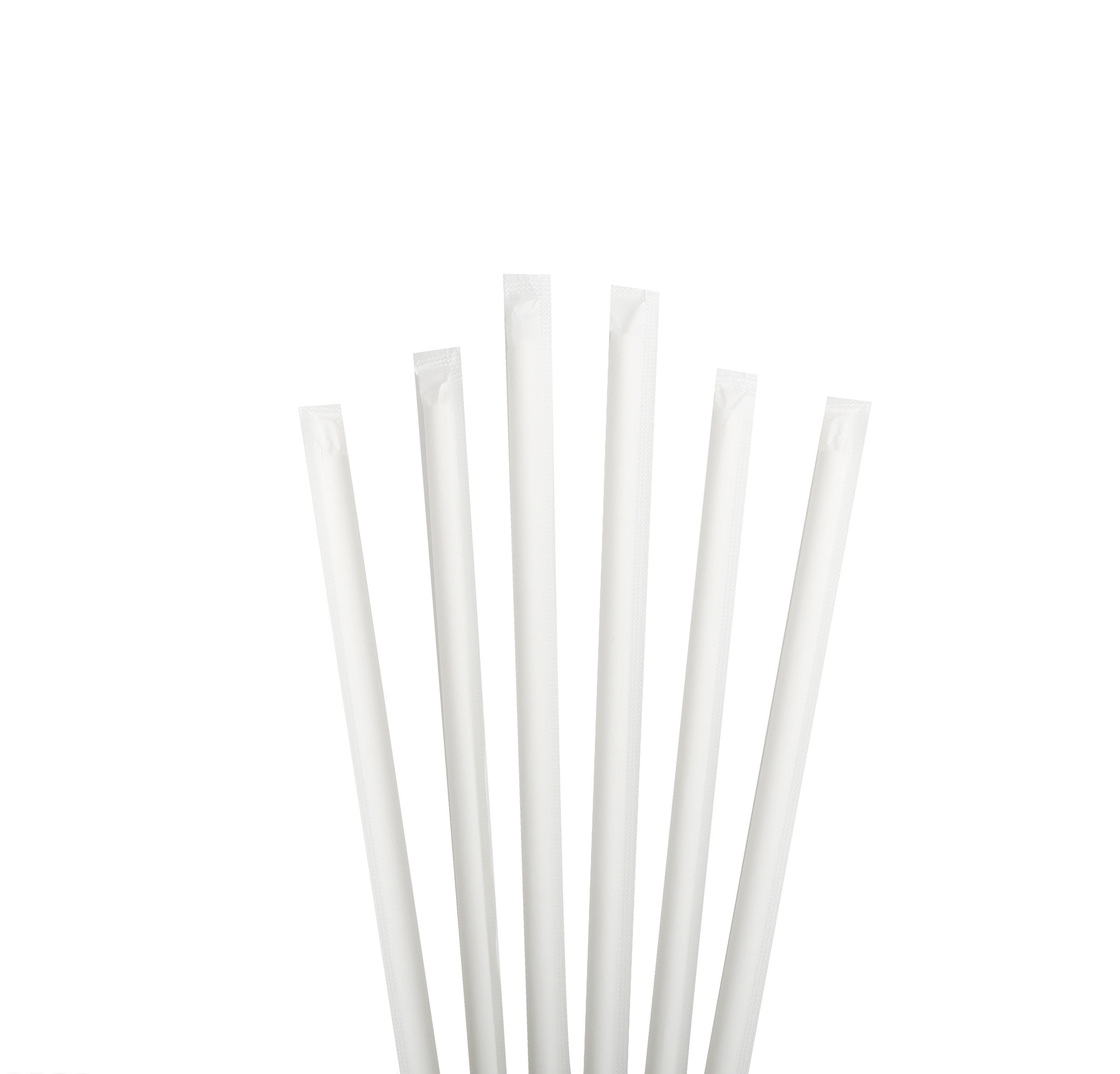 Wholesale White Paper Wrapped Straws