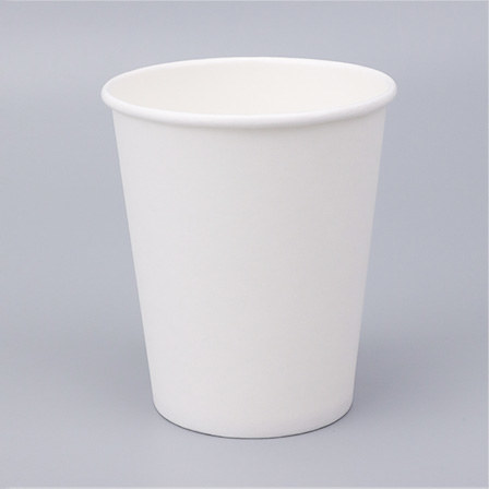 White Paper Nature Cups 8oz D:3.15in H:3.7in - 50 pcs - BioandChic